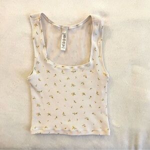 Skims Tank Top White and Yellow sz S